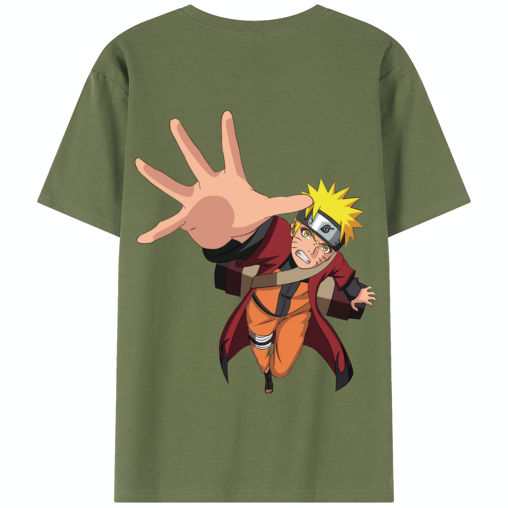 （画像用） NARUTO -ナルト- うずまき ナルト Uzumaki Naruto 綿100％半袖Tシャツ（背面プリント）